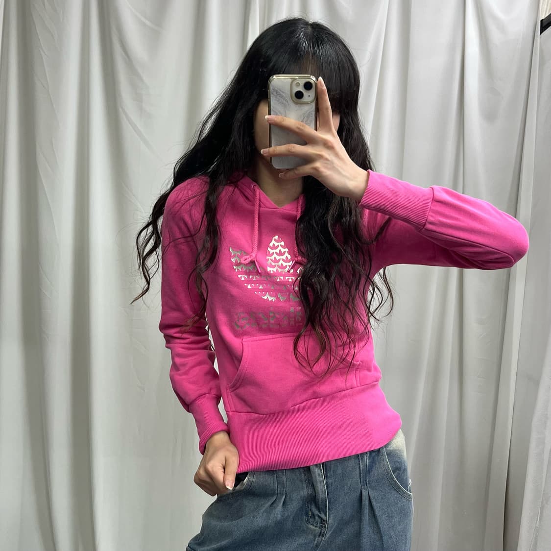 Adidas pink trefoil hoody 상품이미지2