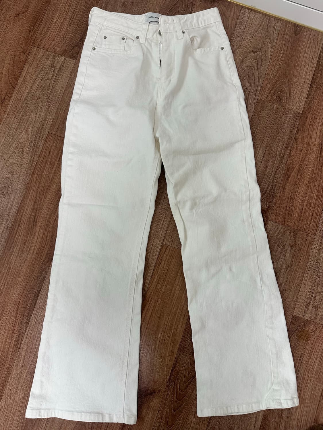 트렌디어패럴 화이트면바지 xs 상품이미지4