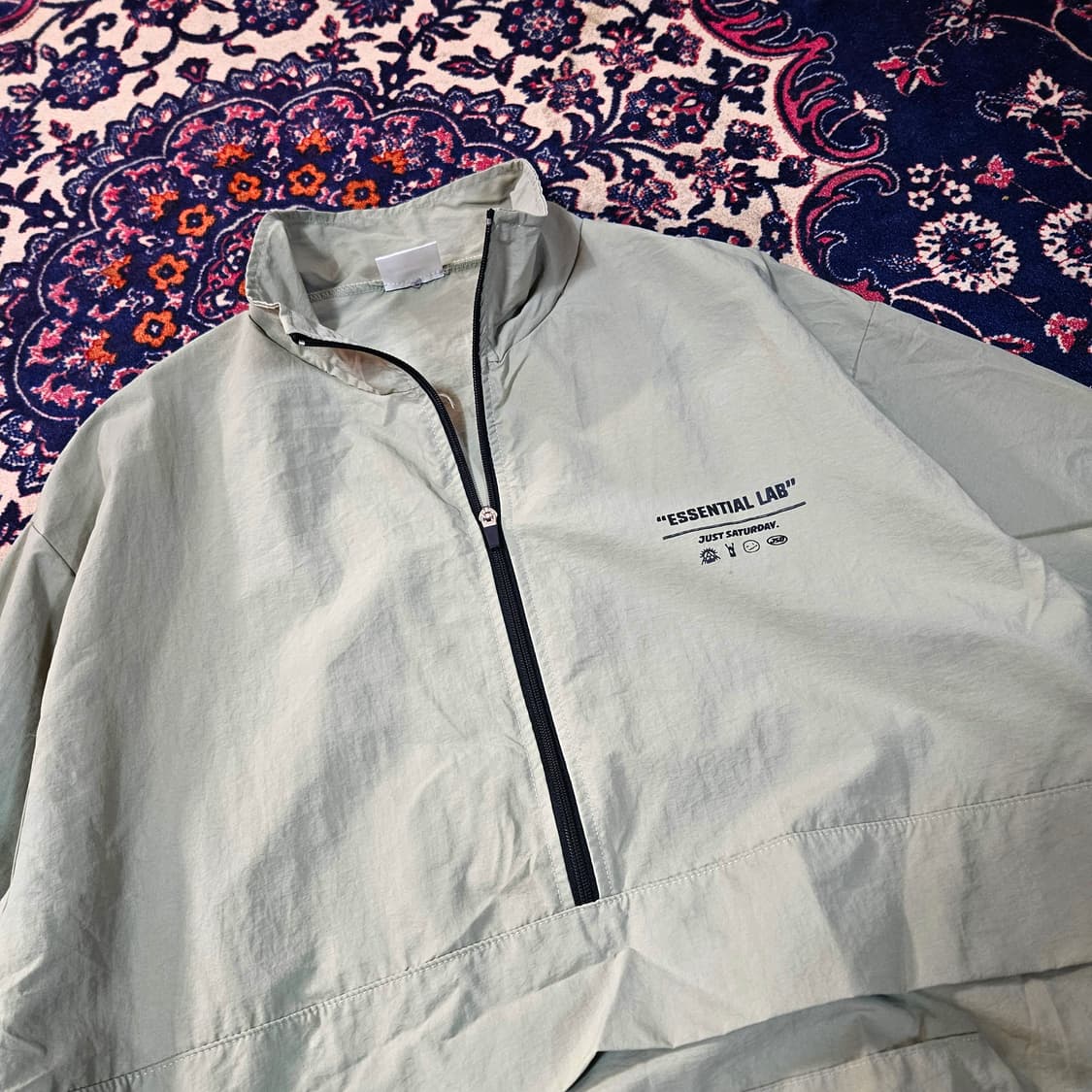 저스트세러데이 라이트카키 아노락 바람막이 Free 상품이미지5