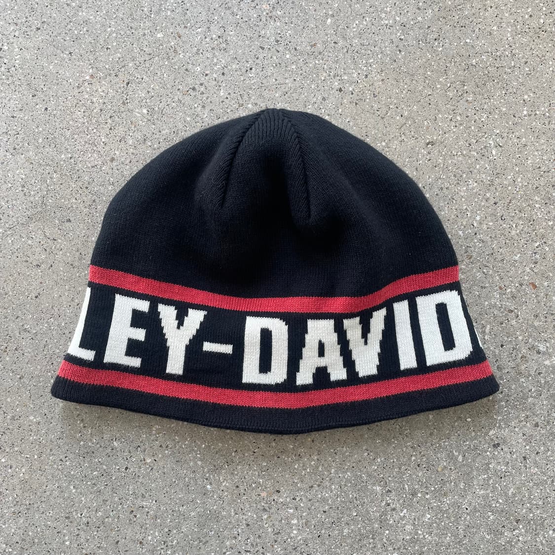 빈티지 할리 데이비슨 리버시블 비니 블랙 상품이미지1