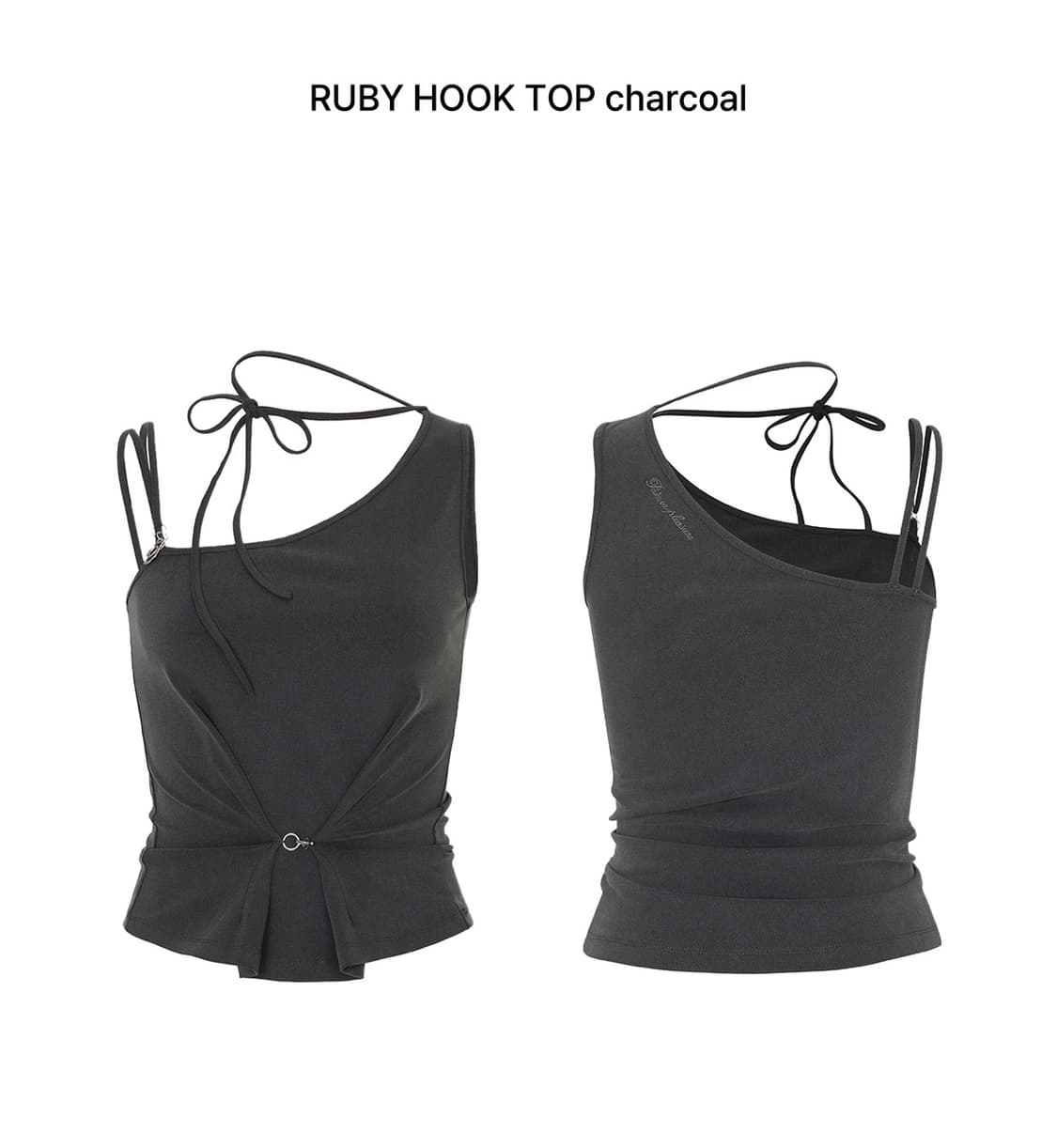 RUBY HOOK TOP charcoal M사이즈 상품이미지1