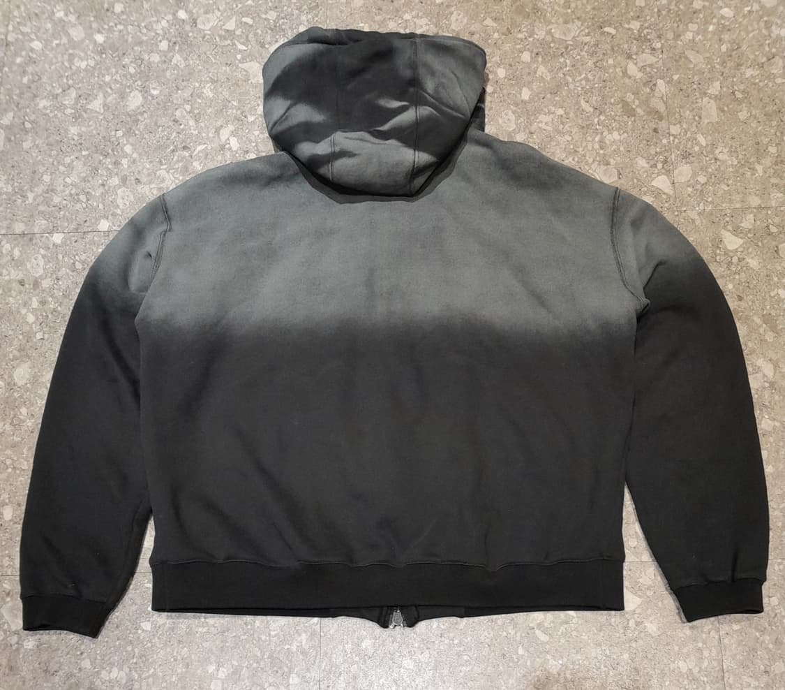 💥블랙아웃 빈티지워싱 그라데이션 집업 후드 (블랙) 상품이미지2