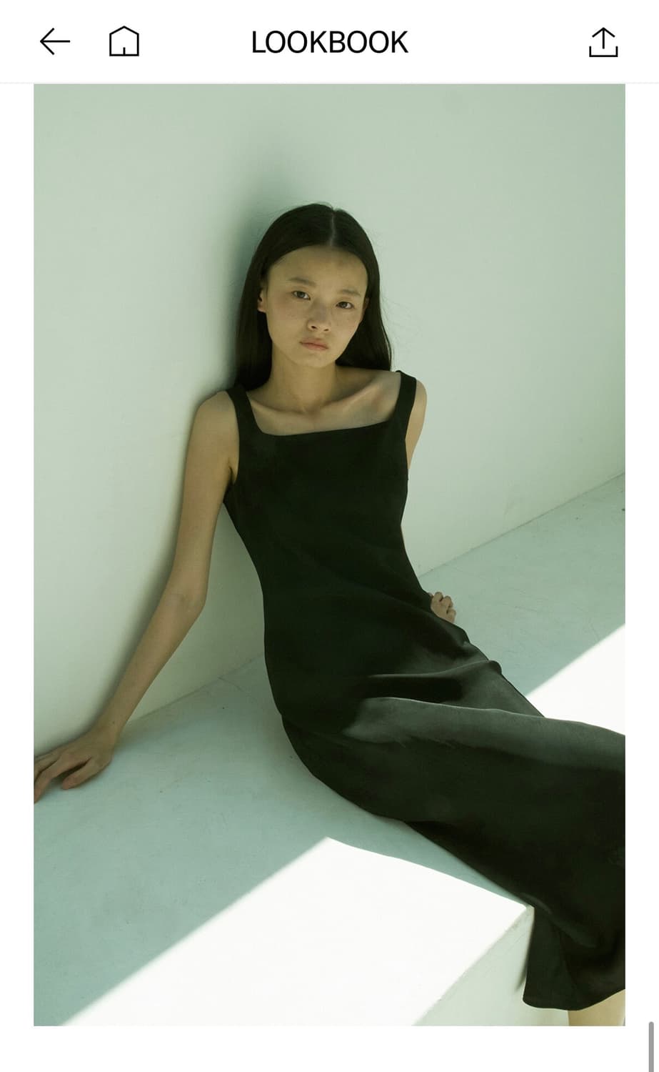 (새상품)HAVEC 하베크 - Square-neck silky dress 상품이미지2