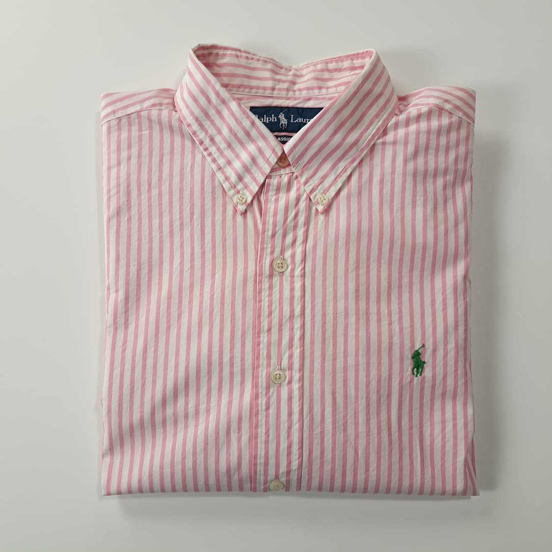 CK161 XL 폴로 00s 베이비핑크 스트라이프 셔츠 남방 상품이미지8