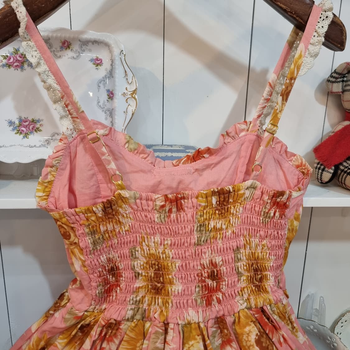 Liz Lisa(리즈리사) 해바라기 핑크 스모크 밴딩 원피스 상품이미지10