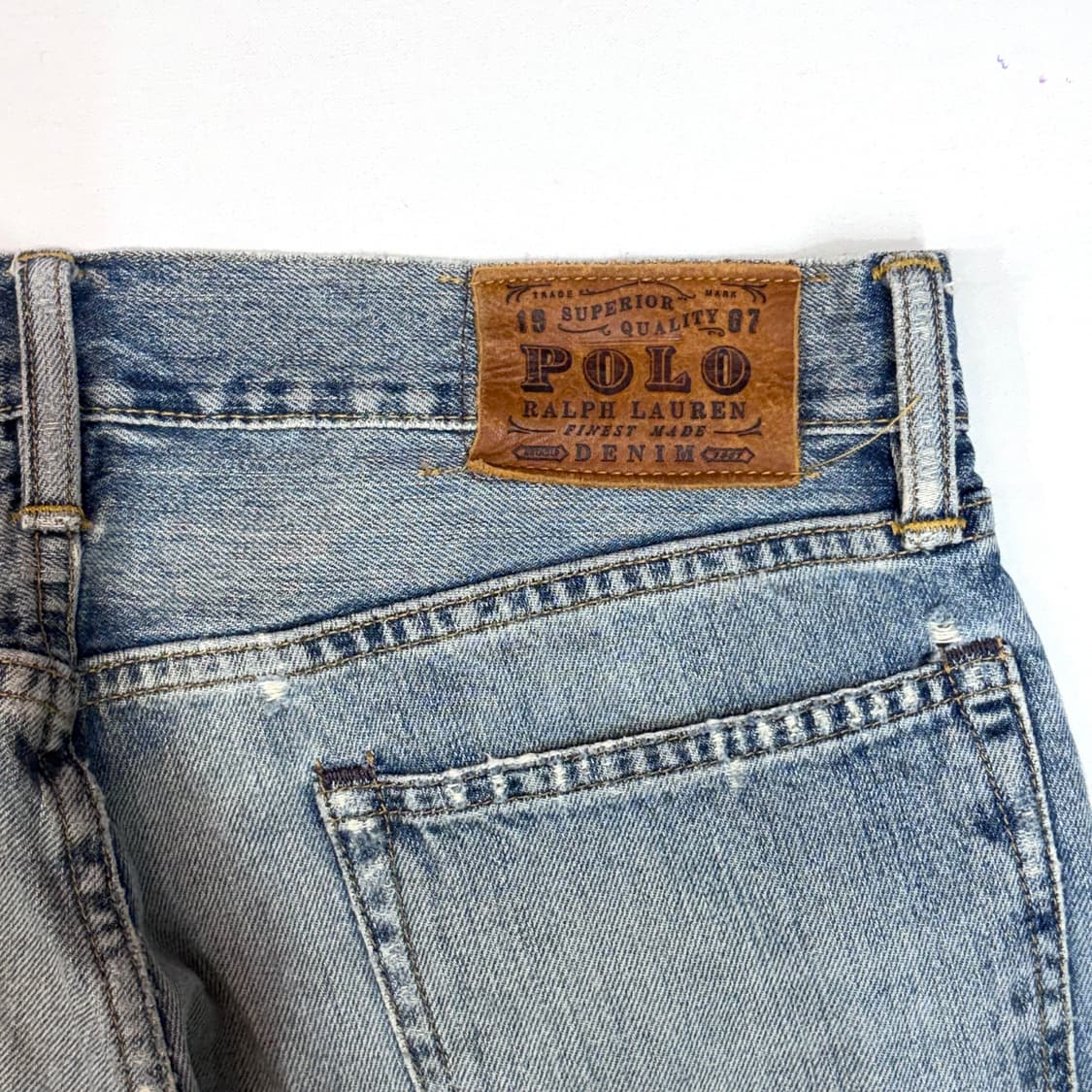 폴로 랄프로렌 데미지드 데님 쇼츠 (34) 상품이미지4