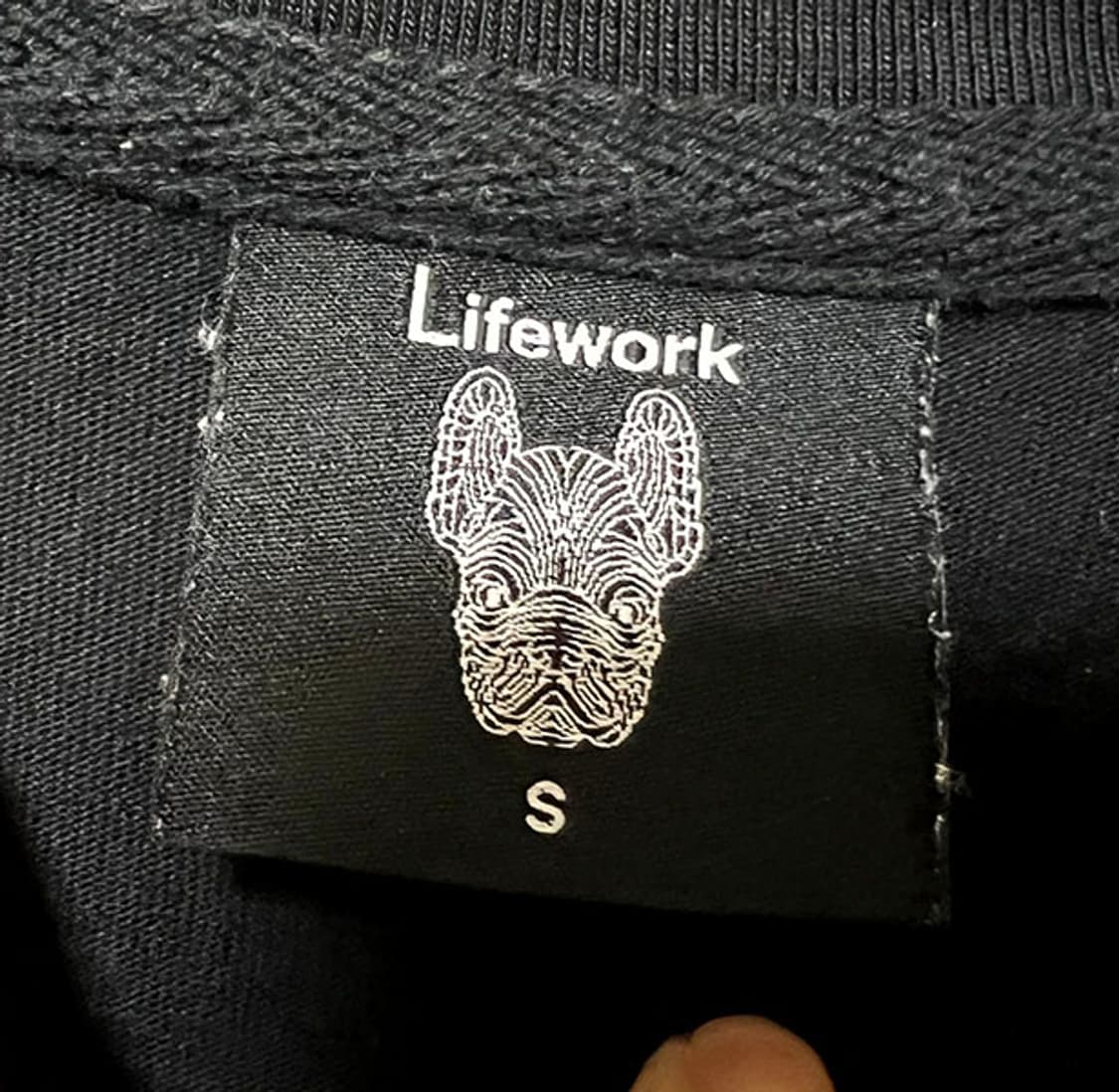 라이프워크 빅라독 남자 반팔티셔츠 블랙 오버핏 라운드넥 M 95-100 상품이미지3