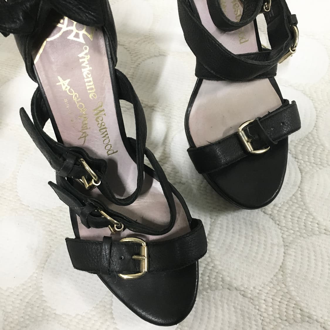 비비안 웨스트우드 레이스업 레더 펌프스 힐 상품이미지10