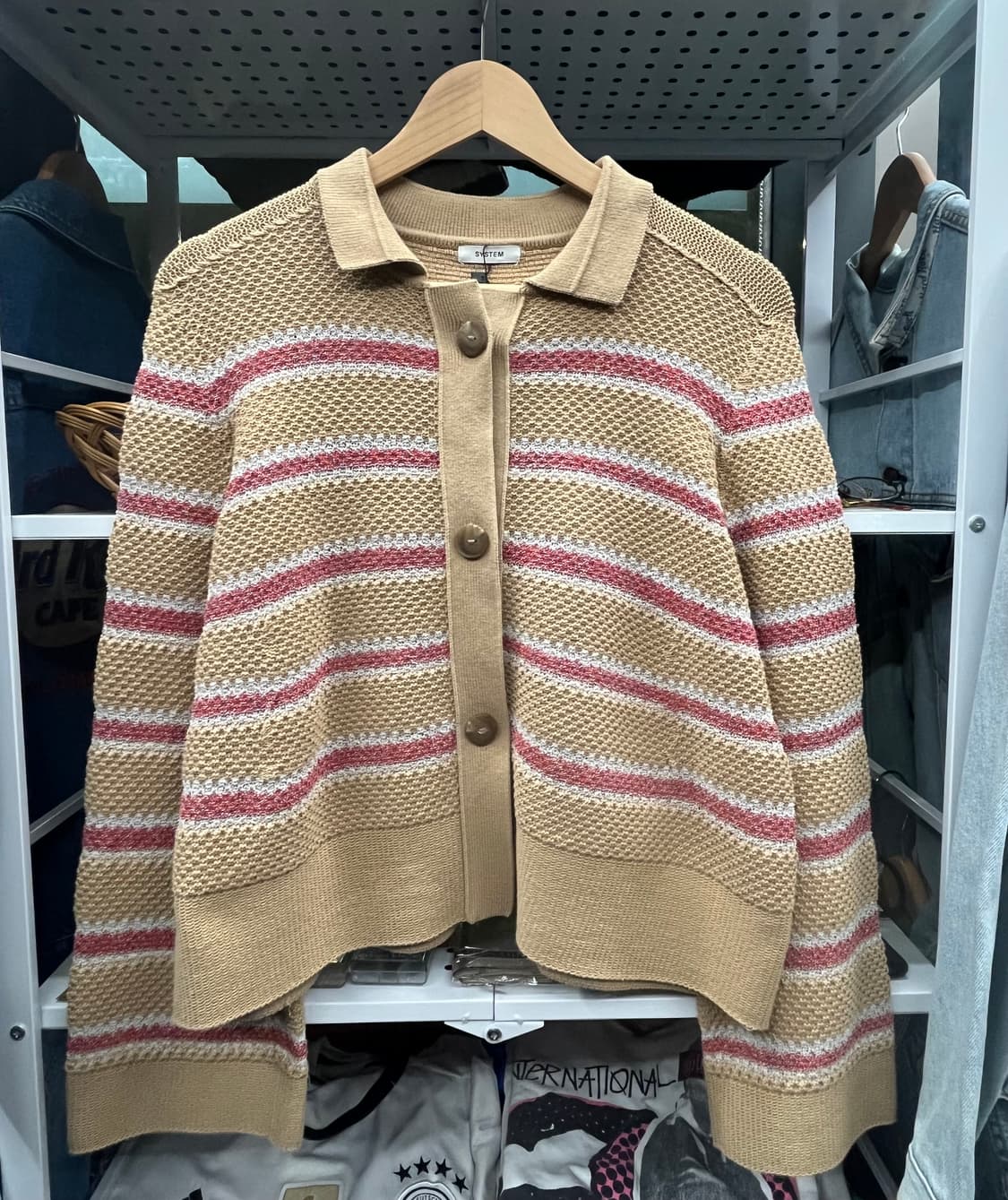 SYSTEM 스트라이프 니트 가디건 상품이미지1