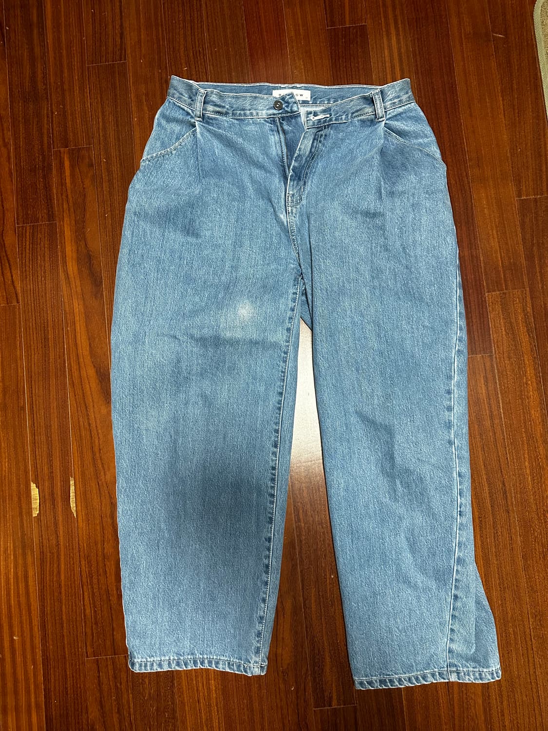 [비슬로우] 콘밀 딥 원턱 진 라이트 워시드(32) 상품이미지2