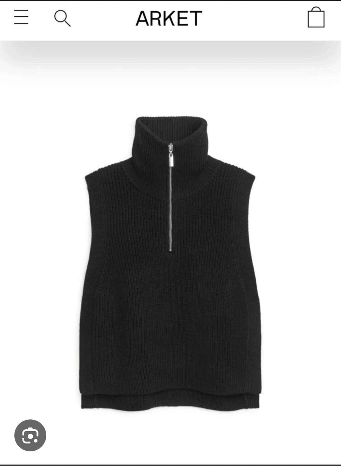 ARKET 하이넥 반집업 울 베스트 F 상품이미지1