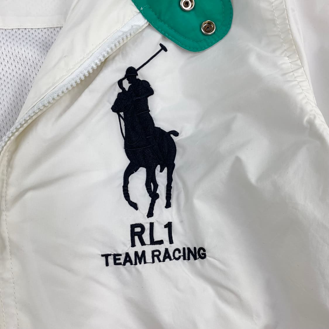 폴로 빅포니 화이트 자수 레이싱 나일론 자켓 (100) 상품이미지4