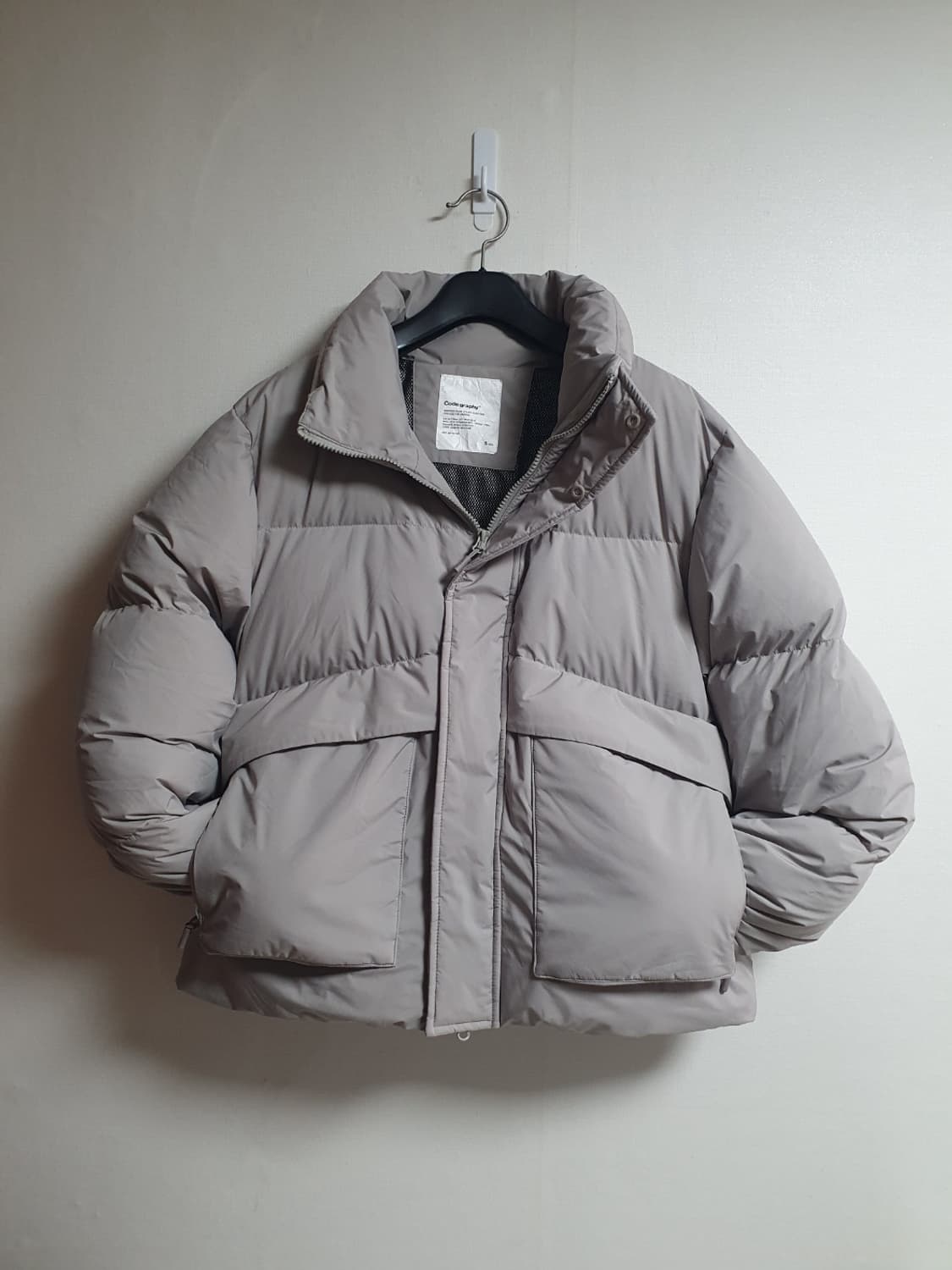 택포가 코드그라피 패딩 유틸리티 덕다운 숏패딩 S 상품이미지3