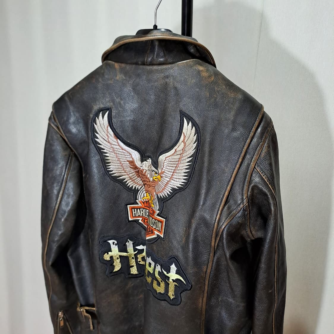 (택포) 할리패치 카우하이드 싱글자켓 M B476 상품이미지6