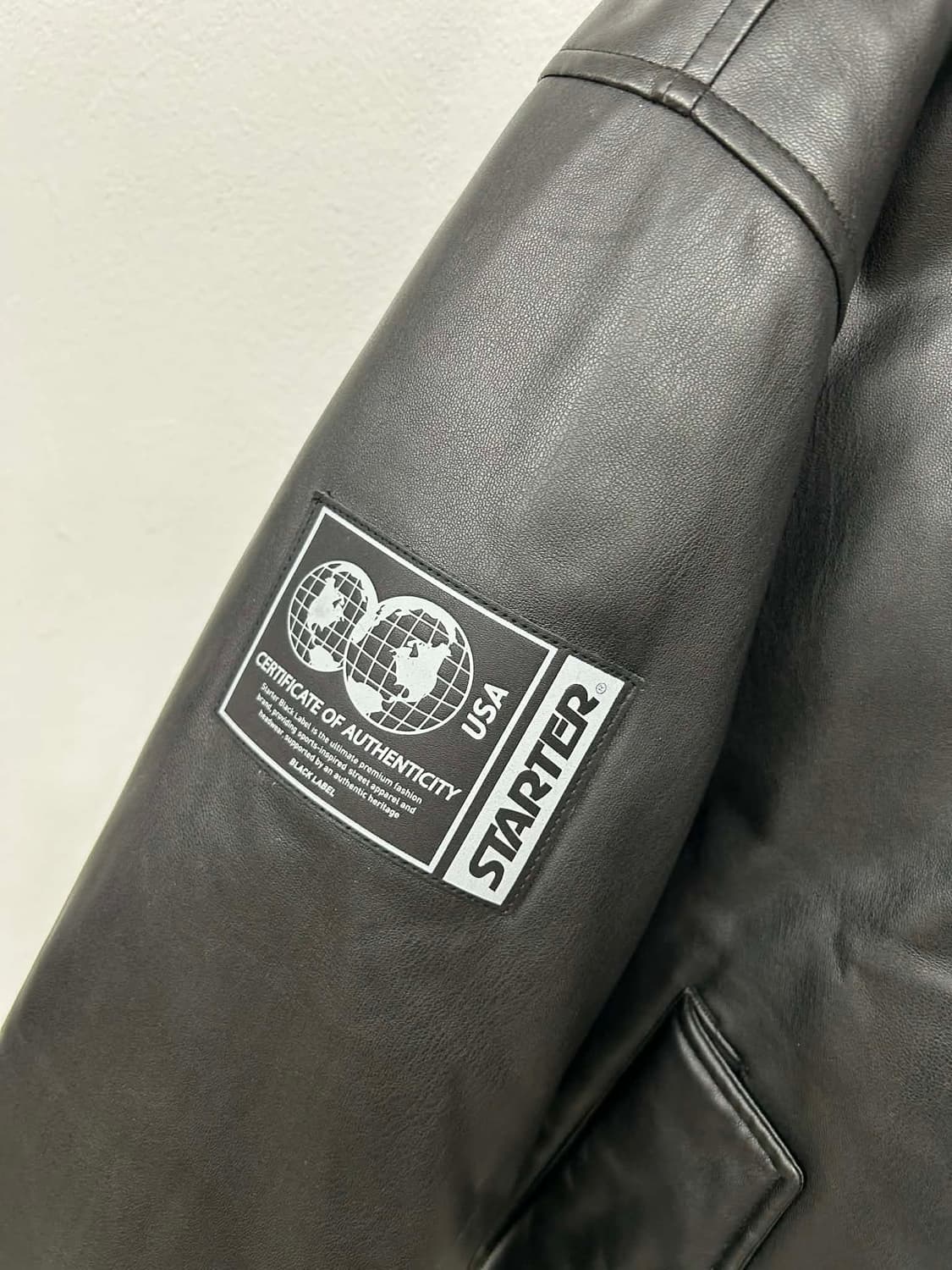 [L] 스타터 레더 다운 ma-1 봄버 자켓 상품이미지5