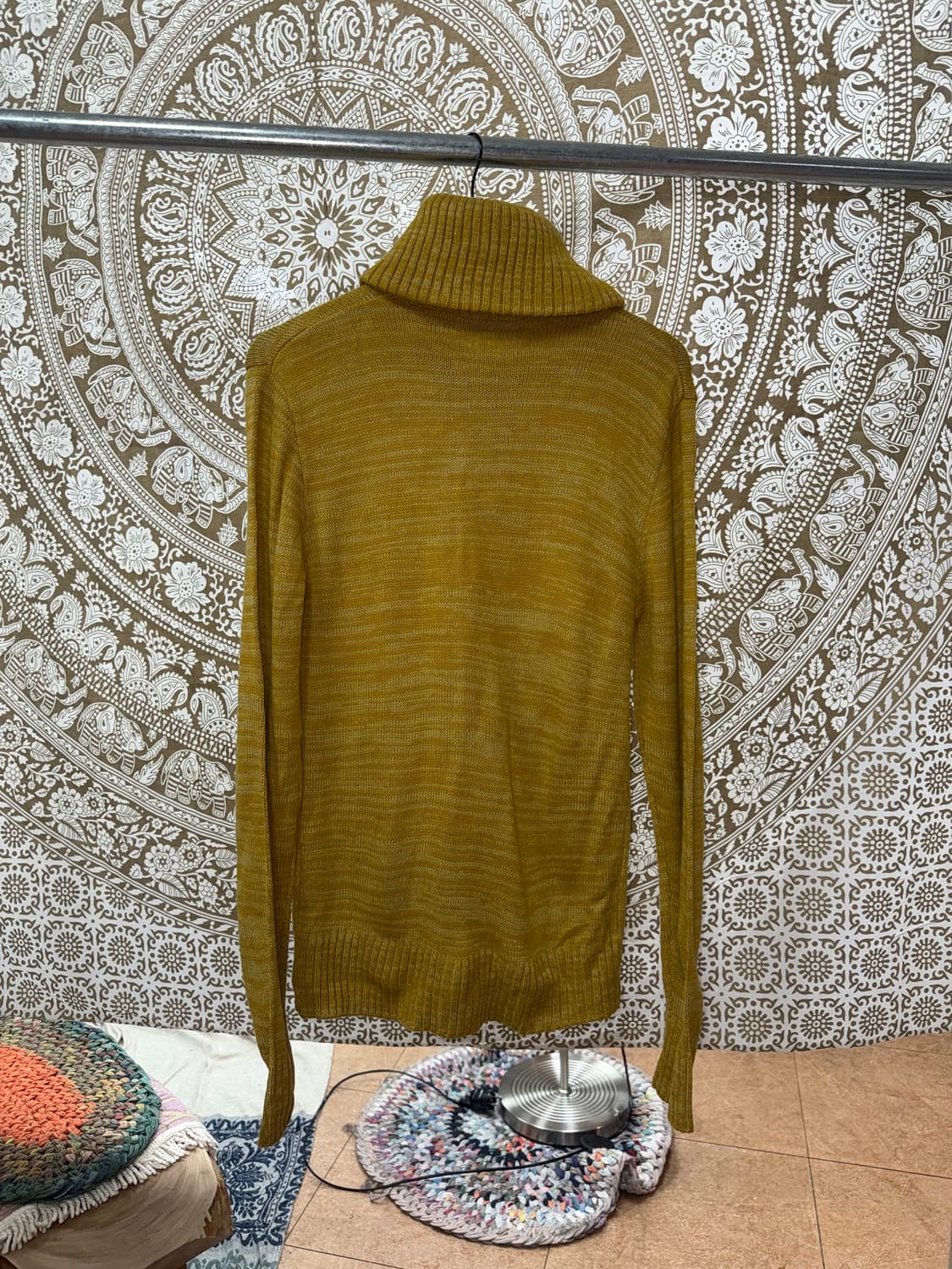 JACKROSE 빈티지 하이넥 니트 롱 가디건 상품이미지6