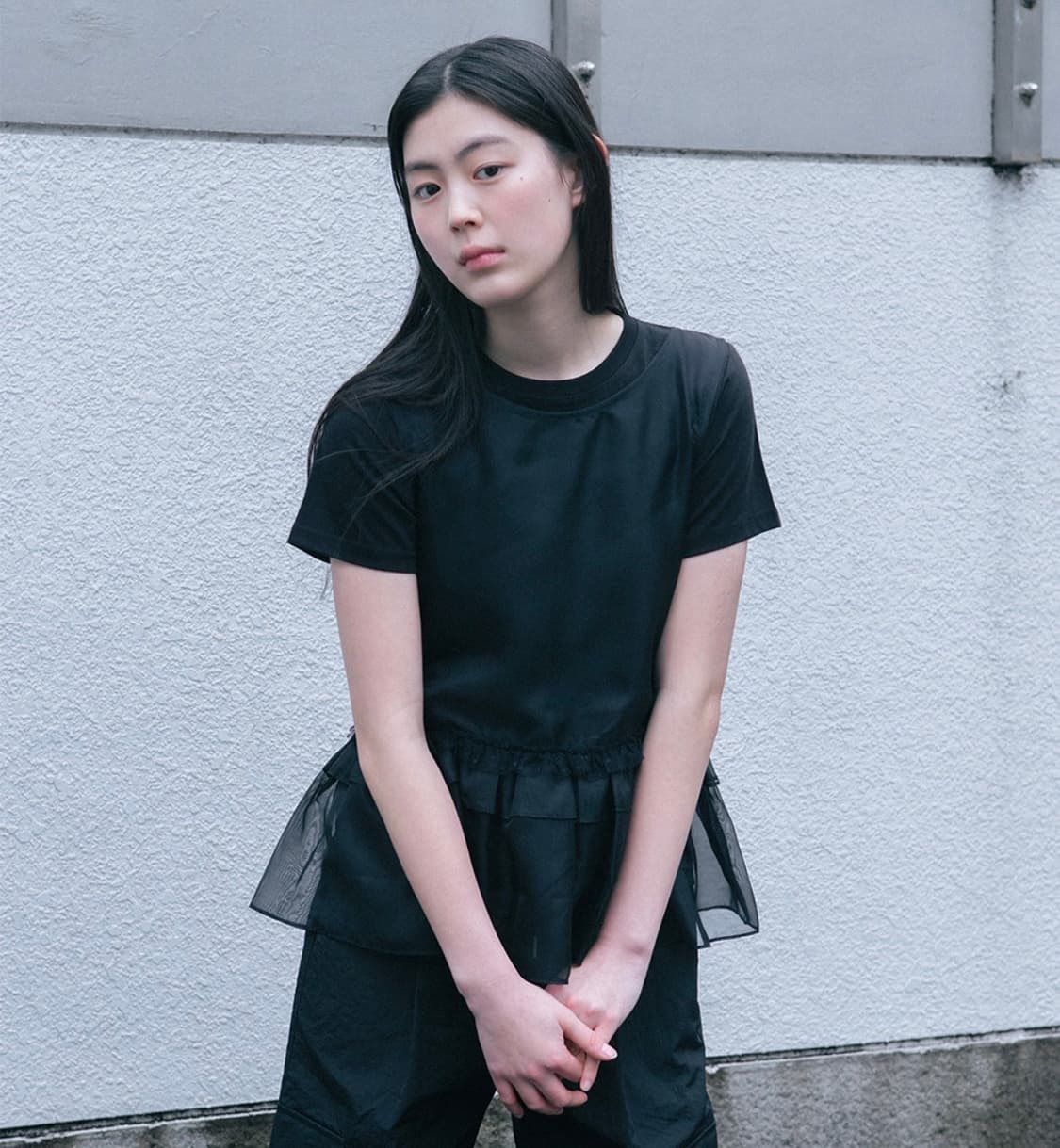 오헤시오 frill lace layered sleeveless top 상품이미지3