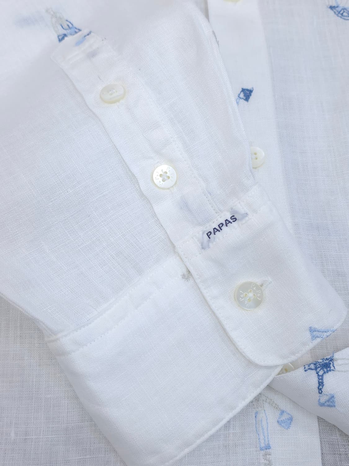 Papas 린넨100% 셔츠 남성 52 LL 상품이미지4