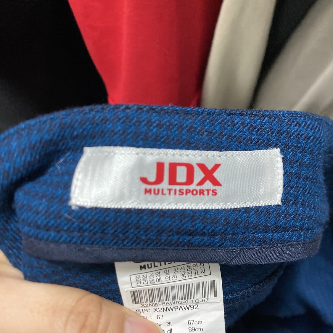 JDX 여성골프팬츠 추동용 블루체크 28 상품이미지4