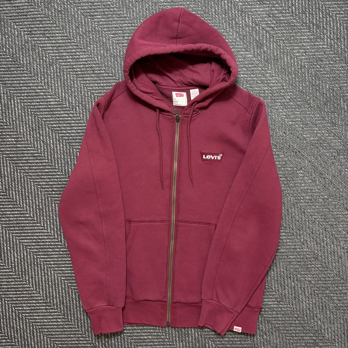리바이스 버건디 후드집업(M) 상품이미지1