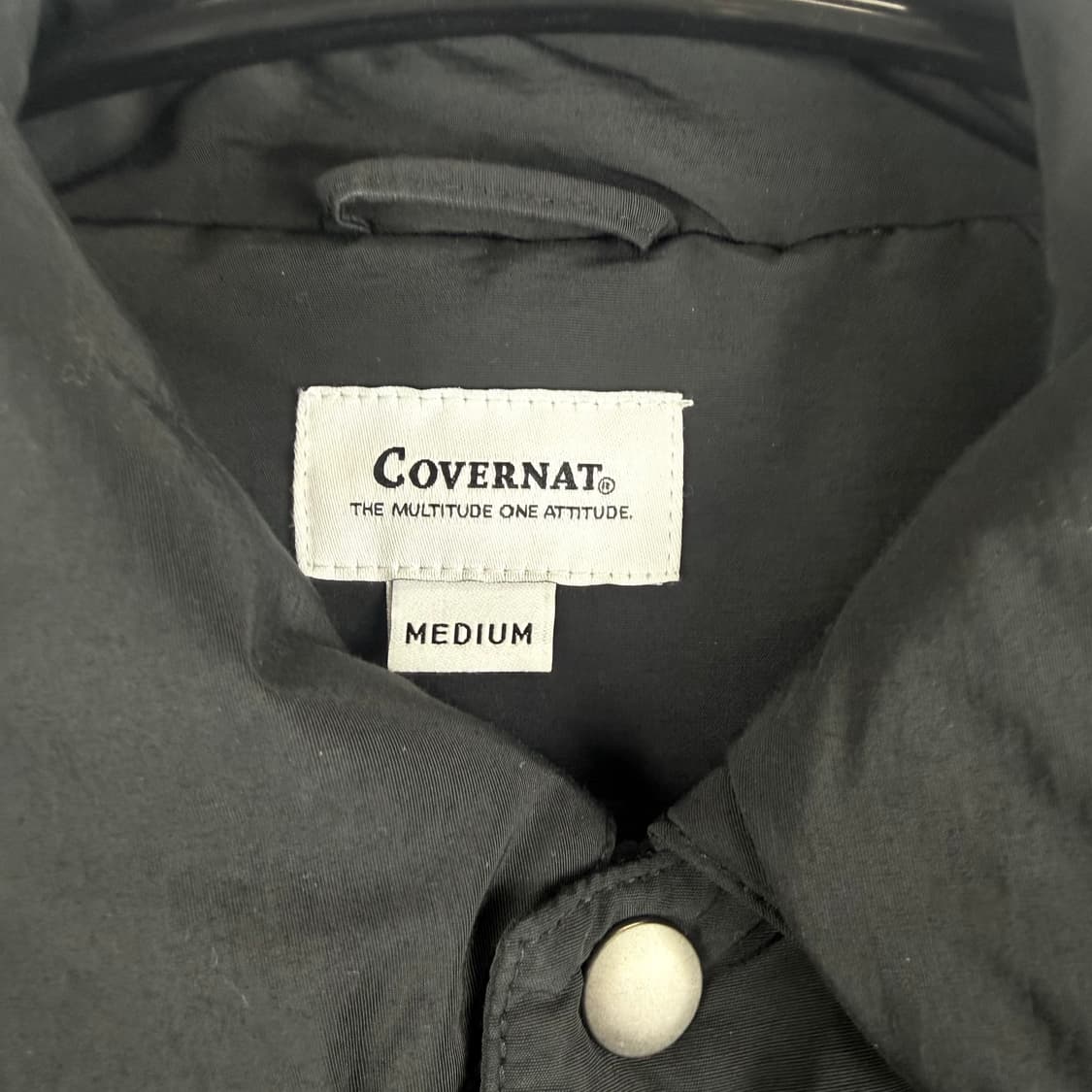 (M) 커버낫 패딩 코치 자켓 블랙 상품이미지4