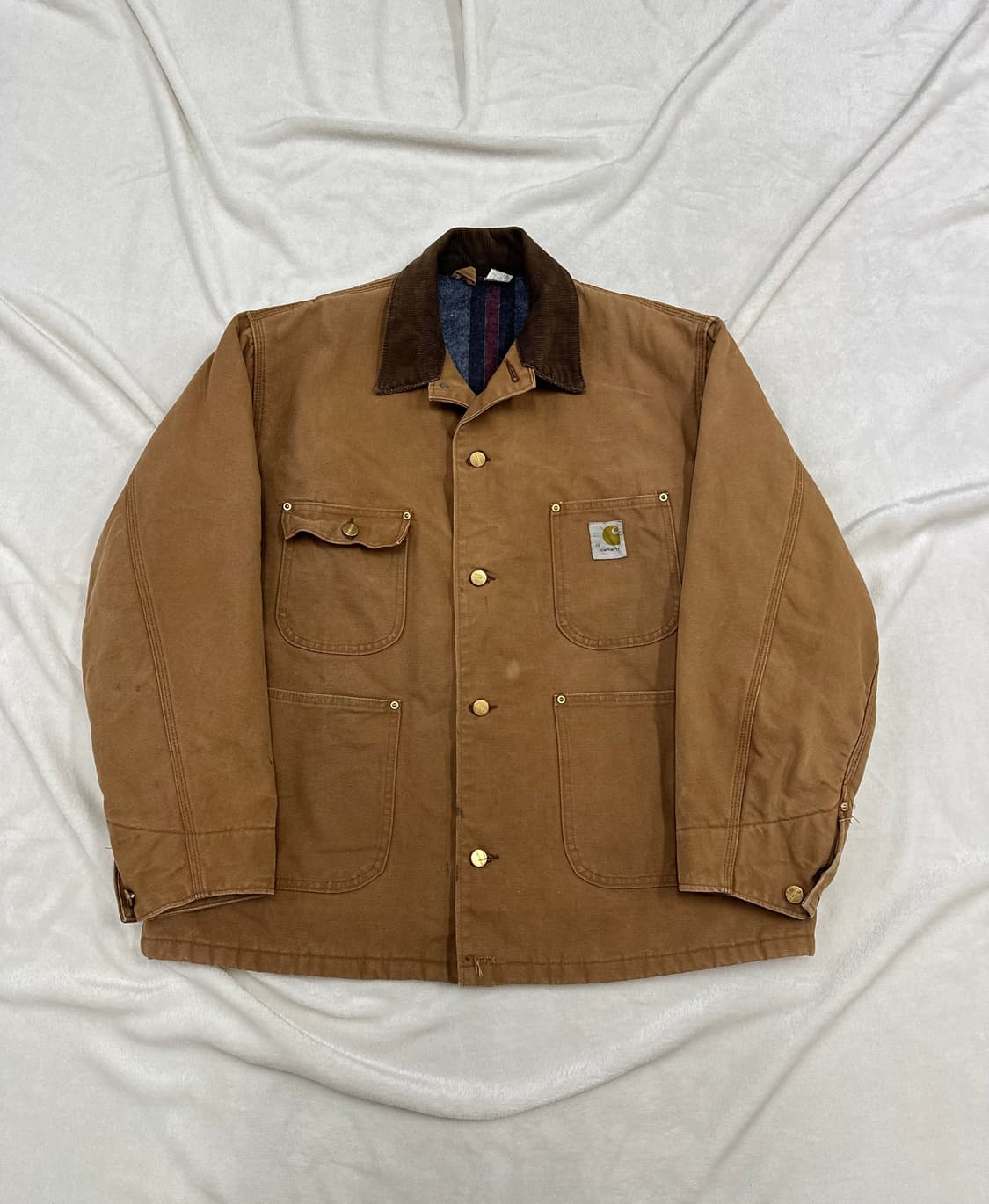 (46)70-80s 칼하트 USA 덕 초어 자켓 브라운 상품이미지3