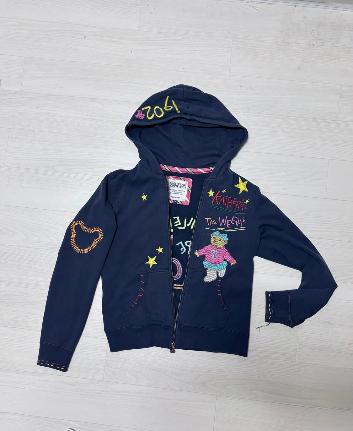 티니위니 자수 y2k 별 후드집업 가디건 상품이미지4