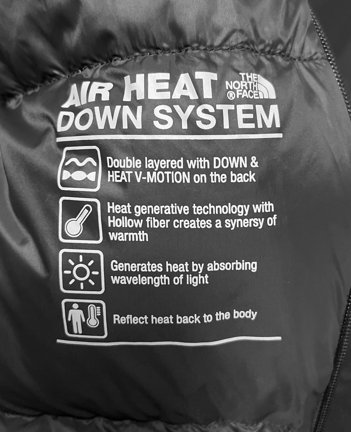 노스페이스 에어 히트 다운 자켓 블랙 (NJ2DN50A) 상품이미지4