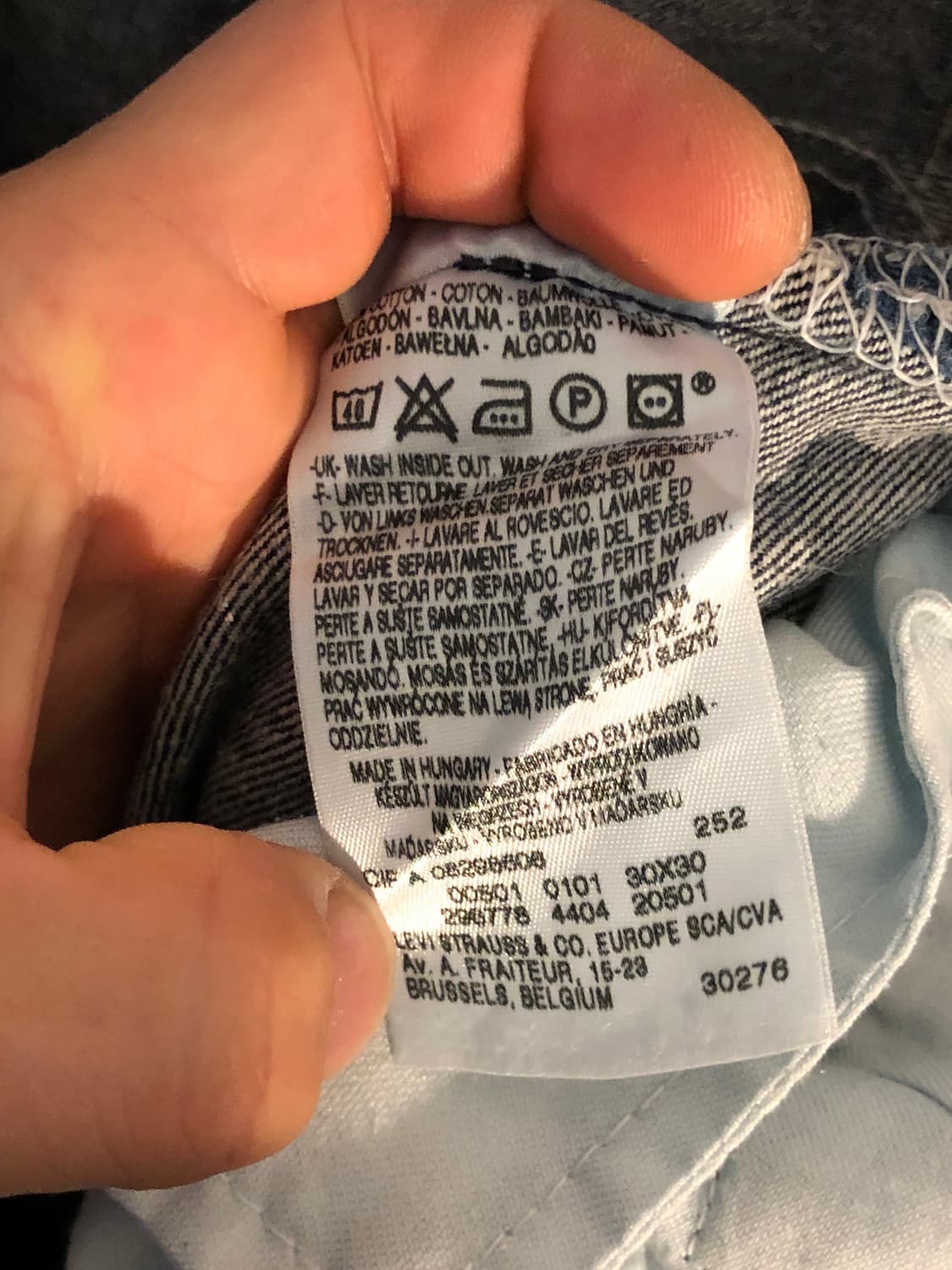 빈티지 리바이스 501 진청 데님 일자핏 청바지 30x30 상품이미지4