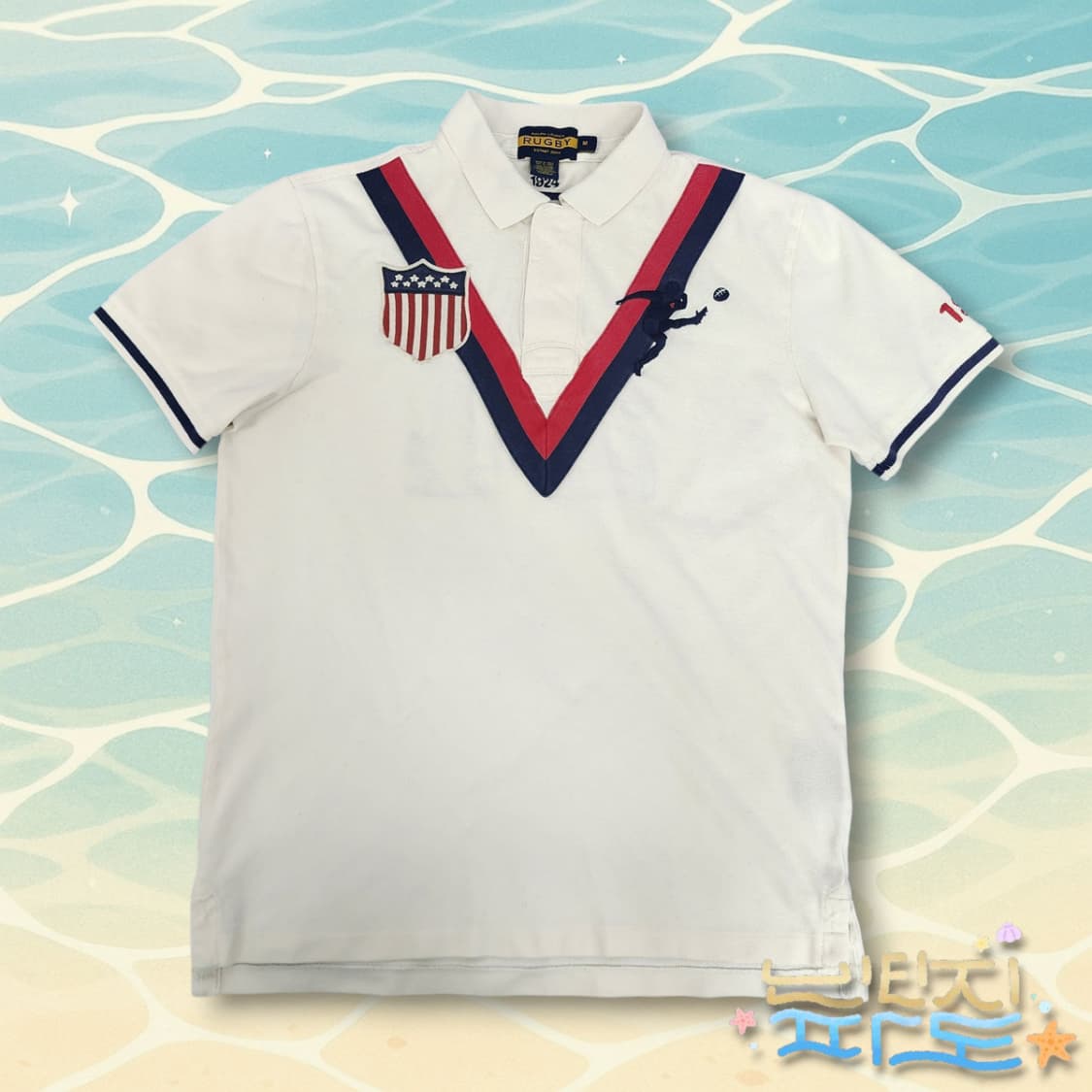 M POLO 폴로랄프로렌 USA 럭비 PK 카라티 상품이미지1