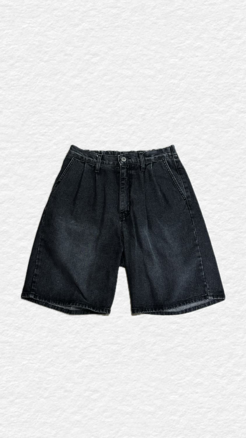 데님 워싱 버뮤다 팬츠  상품이미지1