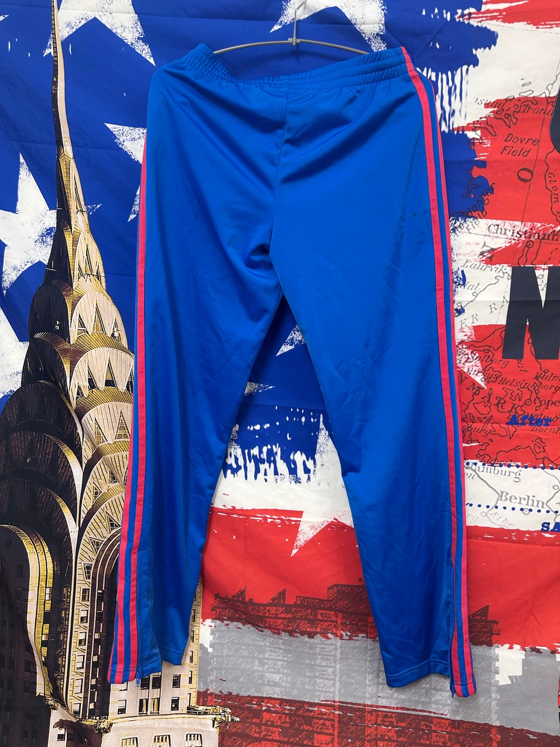 아디다스 블루 핑크라인 불꽃 트레이닝팬츠 Xs85 상품이미지5