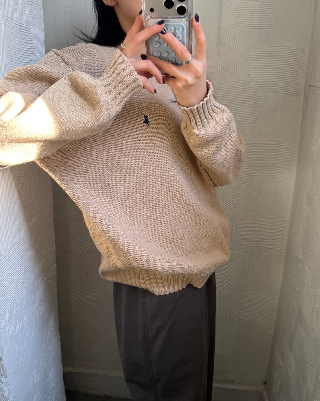 Polo 폴로 랄프로렌 베이지컬러 코튼 라운드넥 니트 상품이미지7