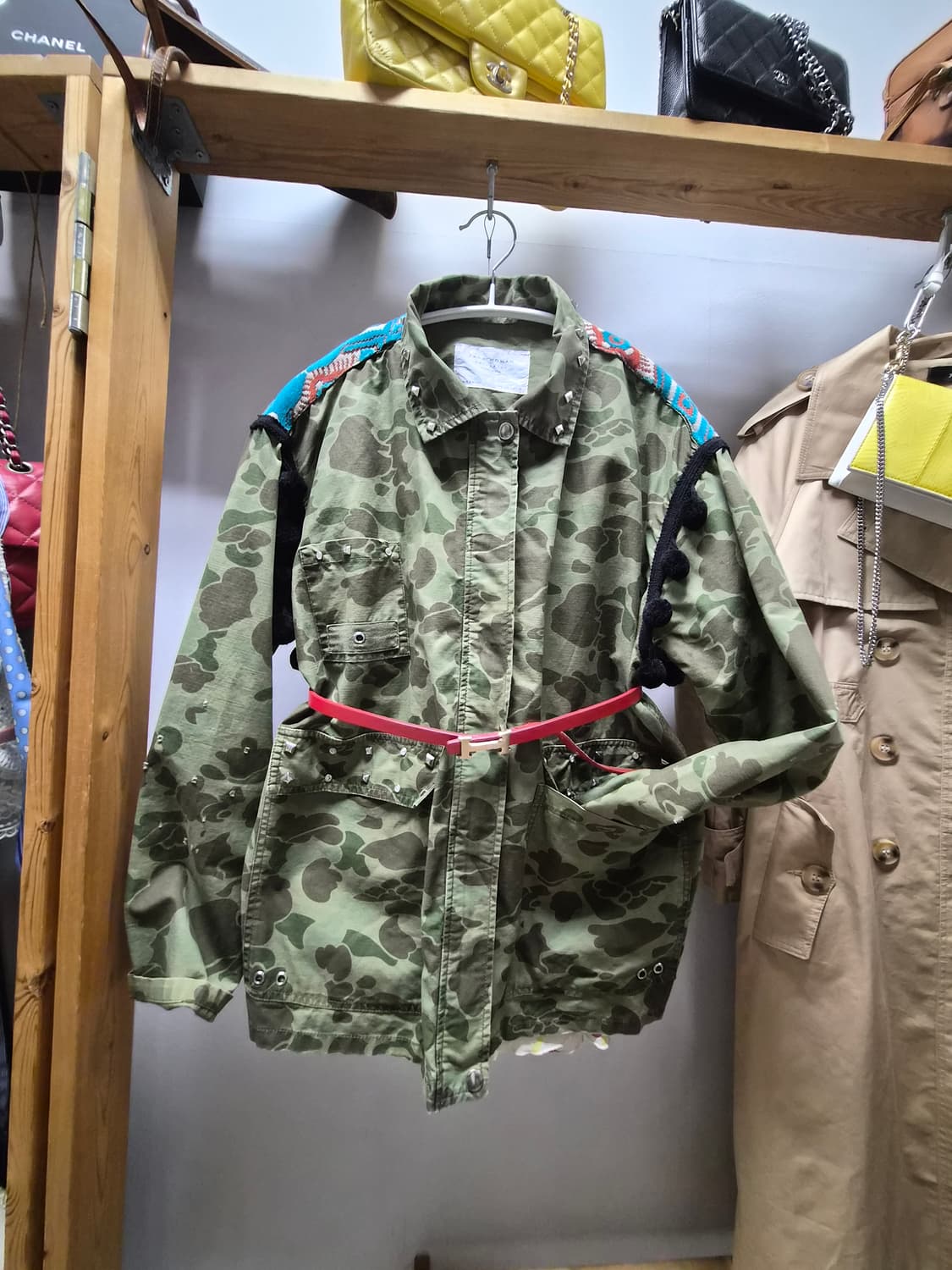 자라 카모 패턴 에스닉 자켓 상품이미지3