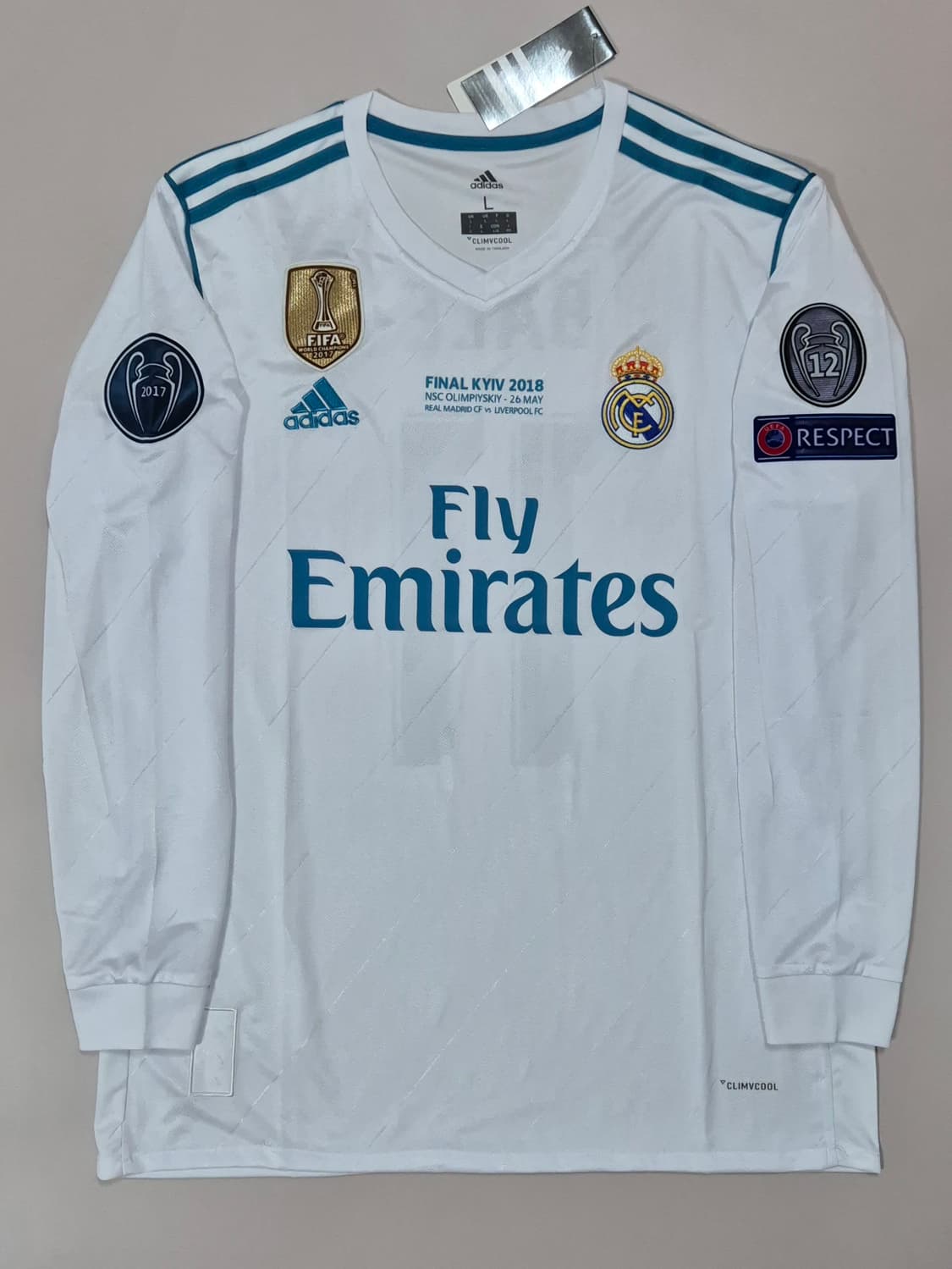 17-18 레알마드리드 가레스 베일 긴팔유니폼 L 상품이미지2