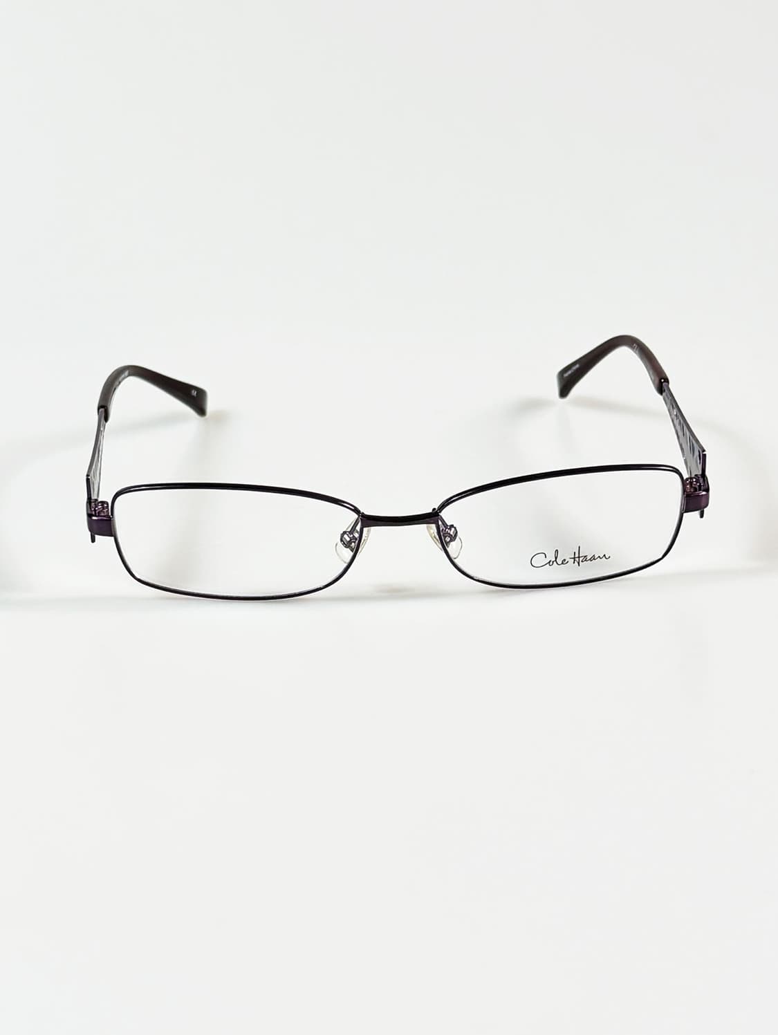 Cole Haan 슬림 스퀘어 딥퍼플 메탈 프레임 빈티지 안경 상품이미지2