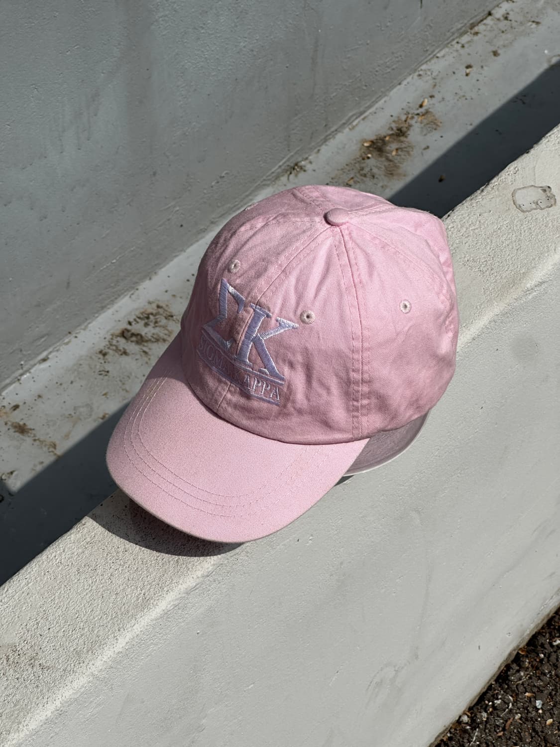 [F] ADAMS sigma kappa 로고 빈티지 핑크 볼캡 모자 상품이미지2