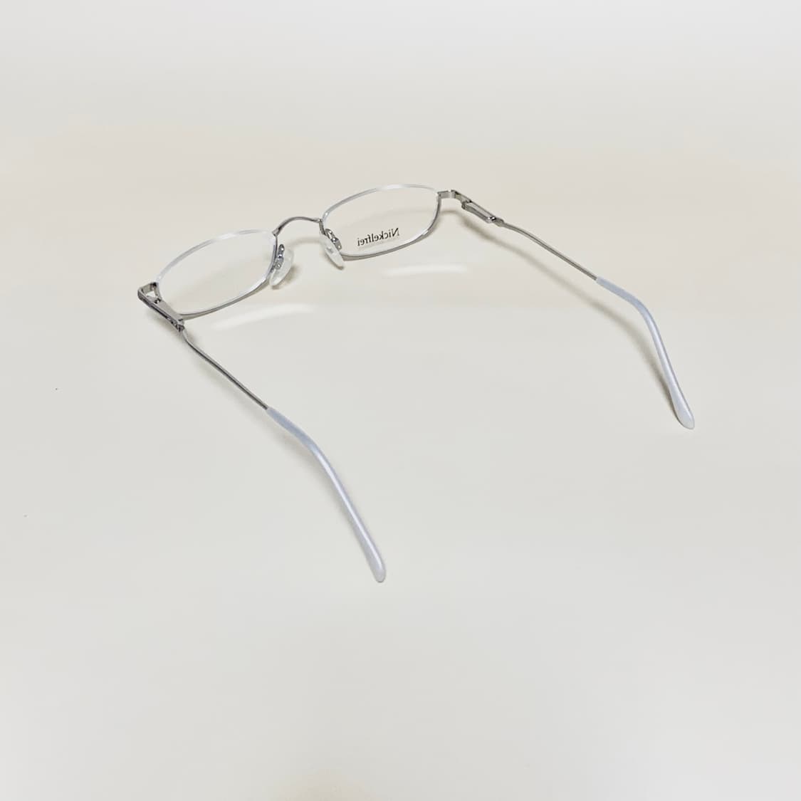 872 역반무테 안경 슬림 직사각 실버 메탈 데일리 남녀공용 데드스탁 상품이미지5