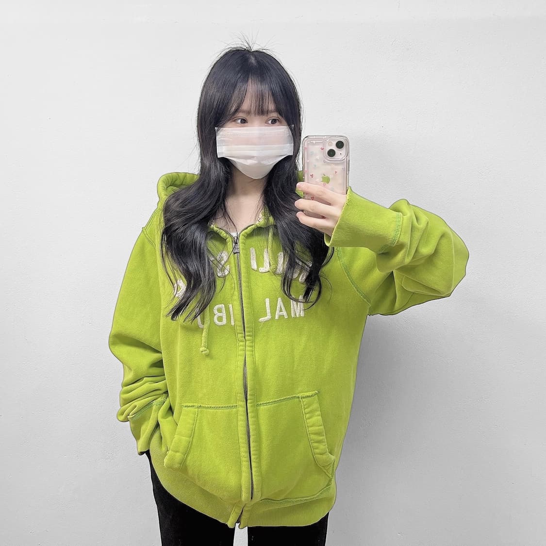 홀리스터 아치 로고 후드집업 연두 상품이미지1