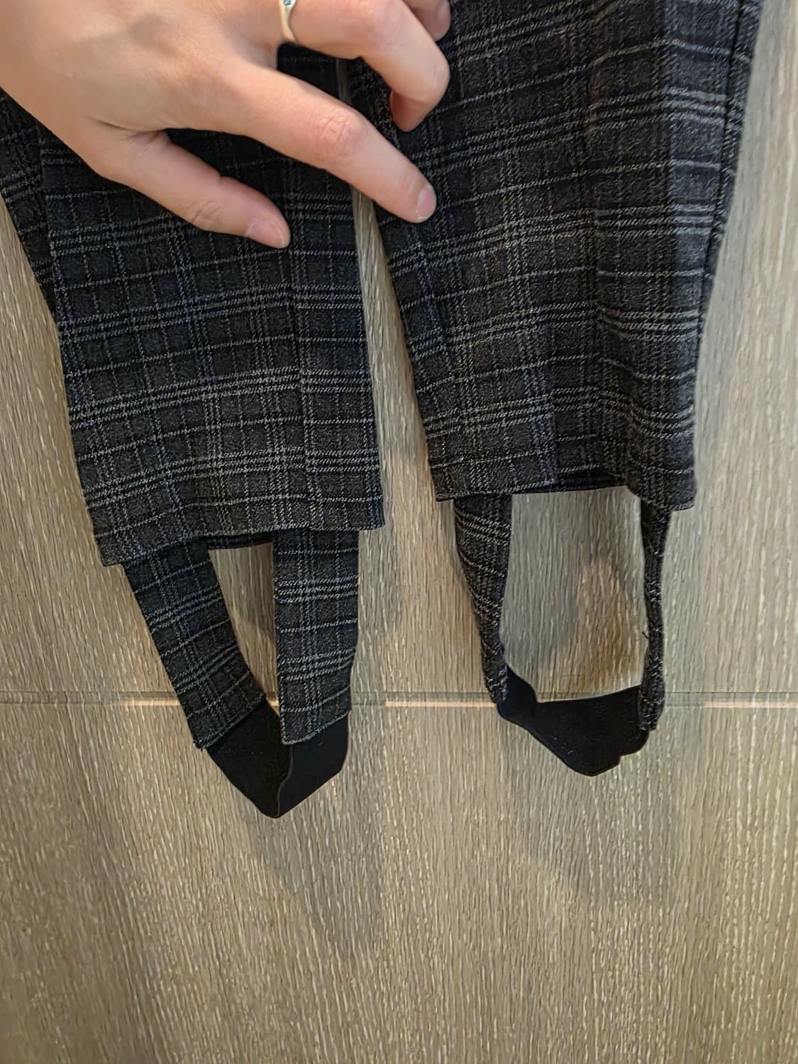 (199,000원 택 있음) g_cut 지컷 체크 패턴 스트랩 팬츠 55 상품이미지4