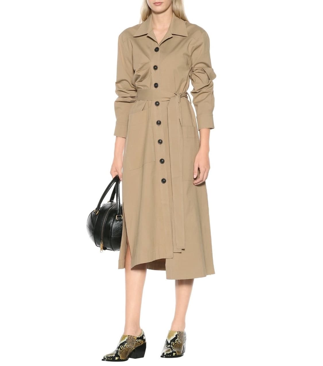 레지나표 벨티드 버진 울 린넨 원피스 상품이미지2