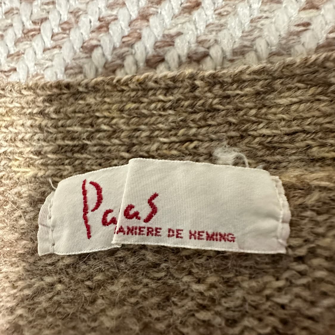 PAPAS wool knit argyle cardigan 상품이미지3