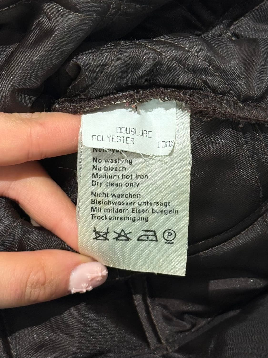 이브생로랑 브라운 벨벳 퀼팅 더블 코트 상품이미지8