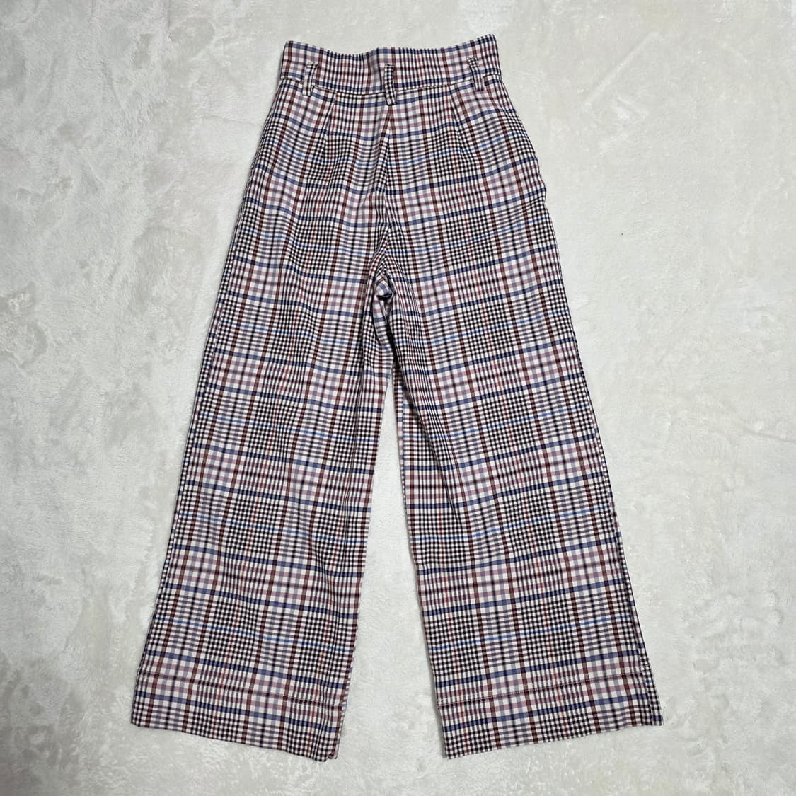 (34)여성 H&M 하이웨스트 체크 슬랙스 팬츠 상품이미지3