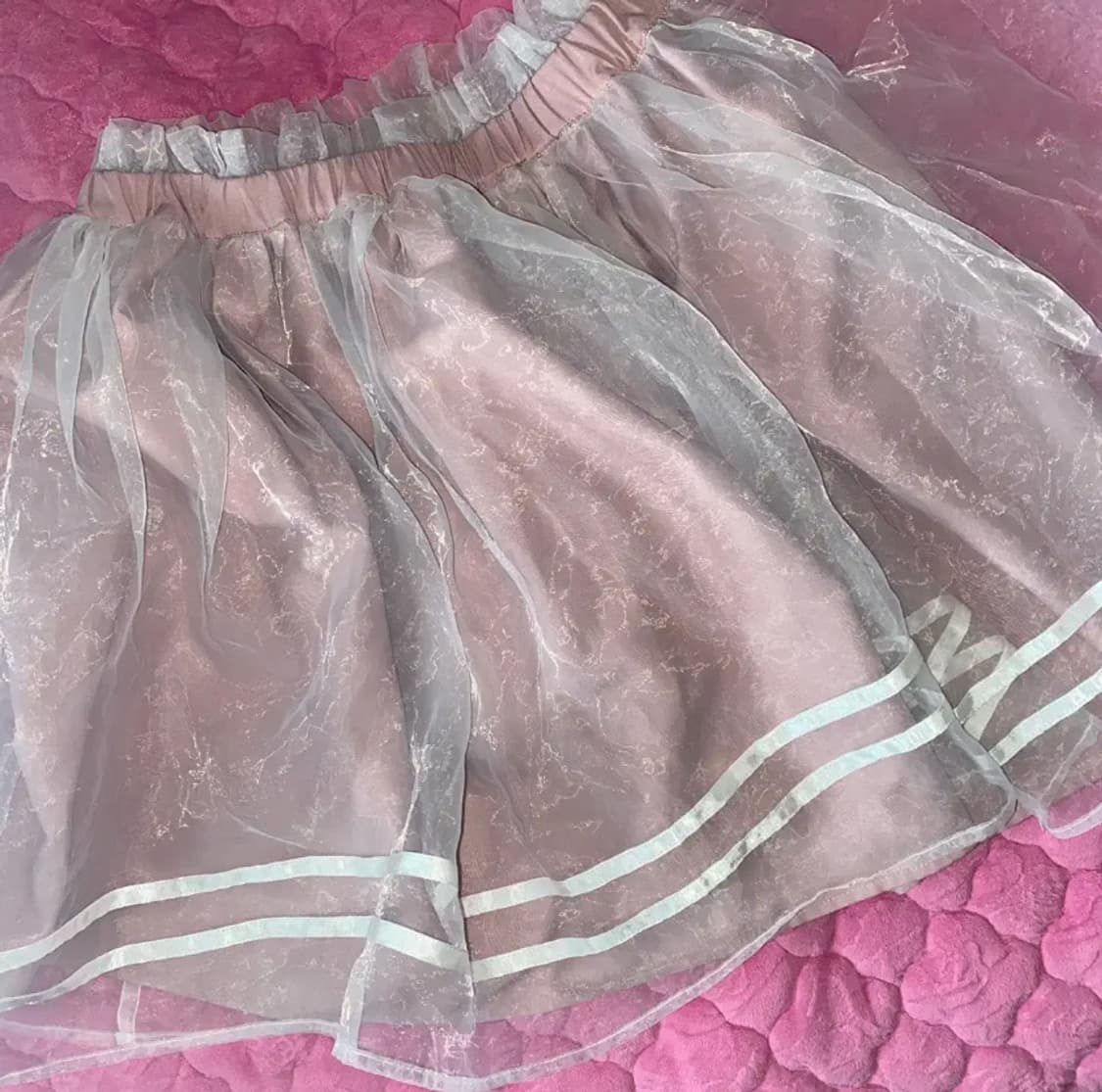 빈티지 캉캉 치마 샤스커트 핑크 딸기우유 양산형 지뢰계 페어리 발레코어 상품이미지2