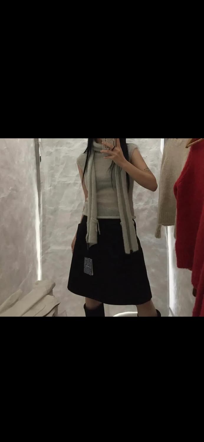 모직 H라인 스커트 치마 상품이미지2