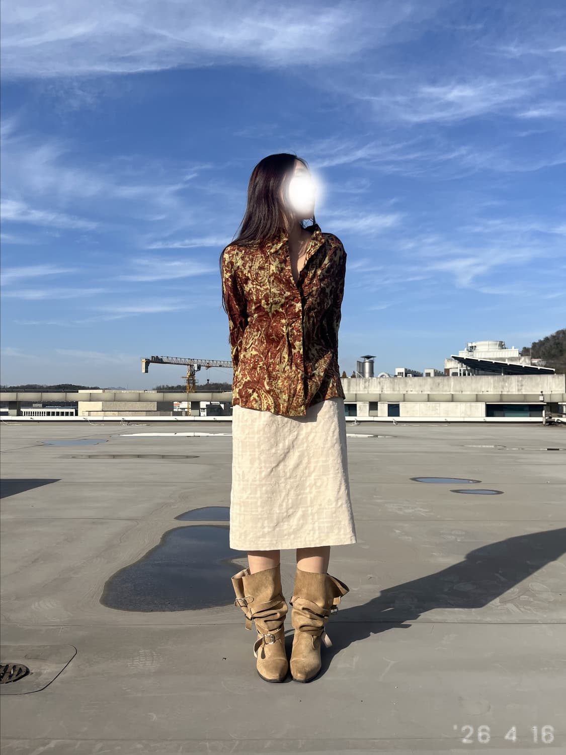 Embroidered Pencil Skirt 자수 펜슬 스커트 상품이미지3