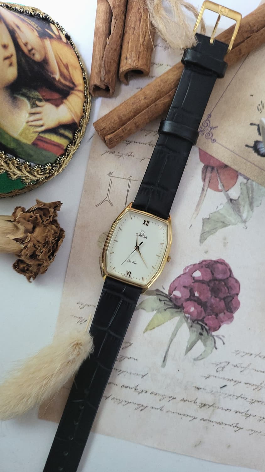 정품 오메가 드빌 남여공용 옥타곤 쿼츠시계 상품이미지6