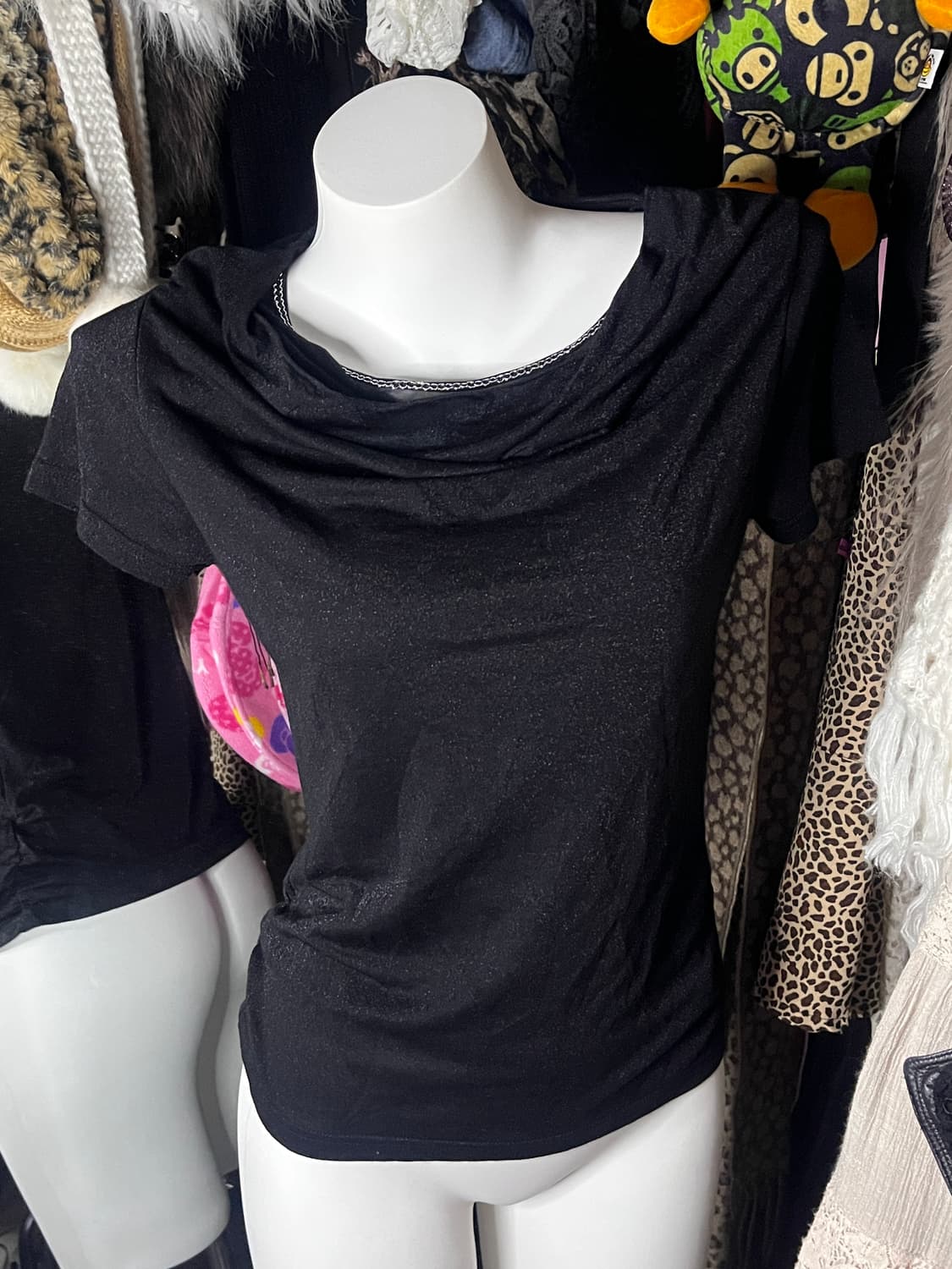 y2k 고스펑크 드레이프 오네갸루 탑 상품이미지2