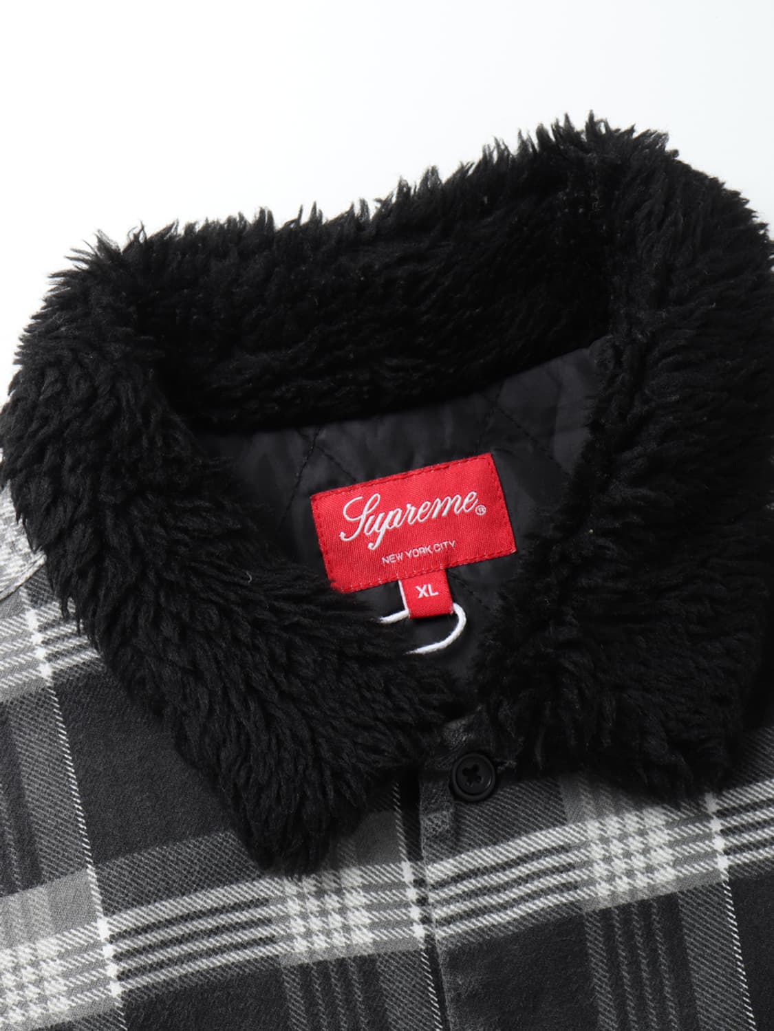Supreme Faux Fur Collar Flannel Shirt 상품이미지5